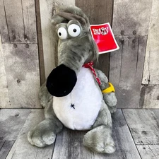 VTG Dakin & Co Pavlov Dog Gray Stuffed Animal Plush 1985 Tag Watch and Bandanna