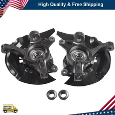 Pair Front Steering Knuckles+Wheel Hub Bearings For Toyota Camry 698398 2004-06