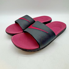 Nike Kawa Black  Pink Slides Girl's 5-5.5 or Women's 6.5-7 Beachcore Sandals