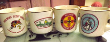 4 Vintage Boy Scouts mugs Philmont Nebraska Charles Sommers BSA