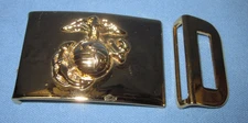 USMC Marine ~ Anodized Gold Plated Belt Buckle ~ Officer's Equipment Company