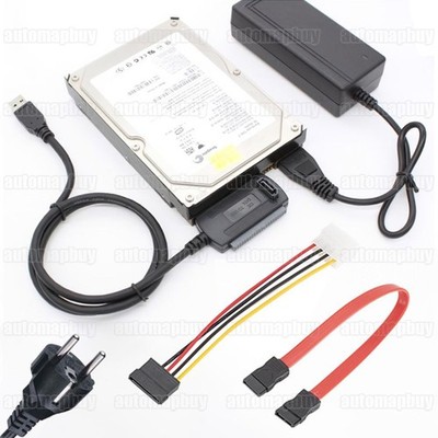 NEU USB auf IDE + SATA Adapter für 2,5'' & 3,5'' HDD SSD Festplatten Festplatte DE