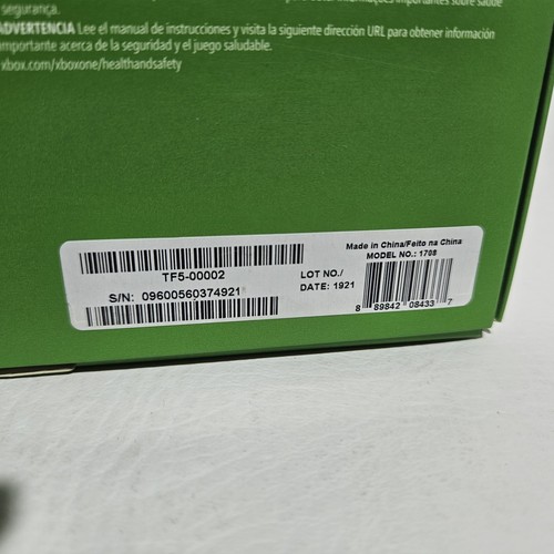Microsoft Xbox One Controller Originale OEM 3.5mm Jack 1708 S X Bianco NUOVO Sigillato - Foto 9 di 9