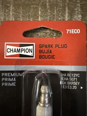 NEW Genuine Champion Spark Plug ECO-Clean 71ECO Replaces RC12YC
