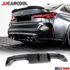 For 21+ BMW G80 G81 M3 G82 M4 Real Carbon Fiber Rear Bumper Diffuser Spoiler Lip