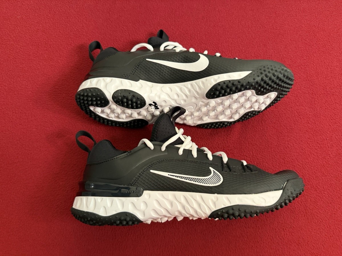 Nike Alpha Huarache 9 Elite TF LAX Lacrosse Turf Shoes Black