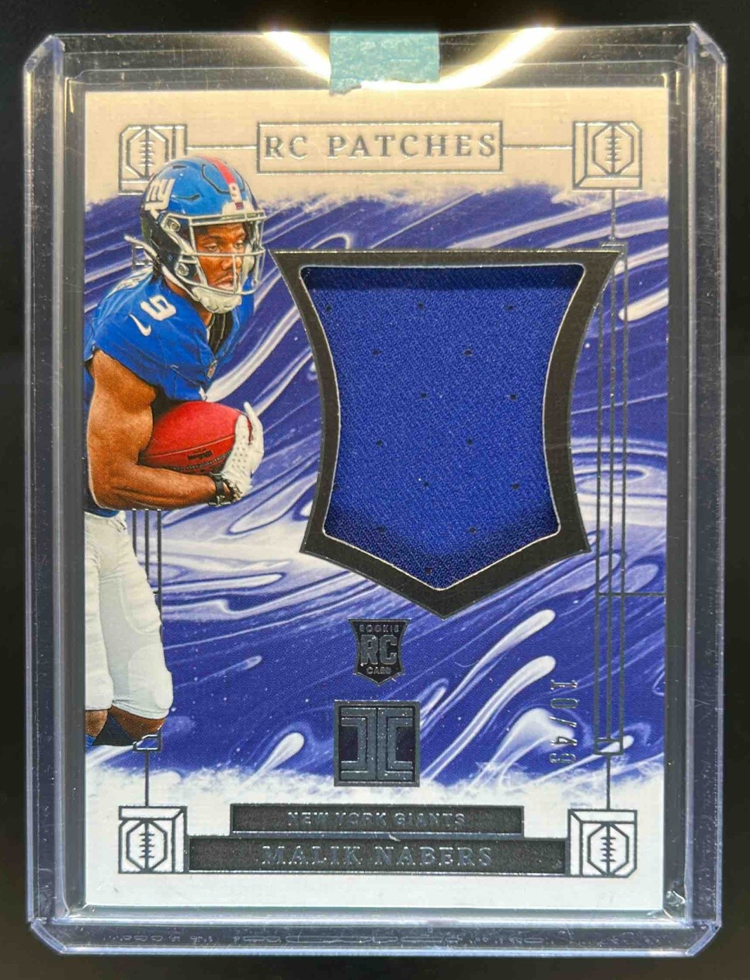 2024 Impeccable Malik Nabers RC Logo Patches Jersey Rookie #/49