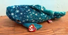 TY Beanie Buddy Poseidon Blue Whale Plush Doll Stuffed Animal Vintage NWT