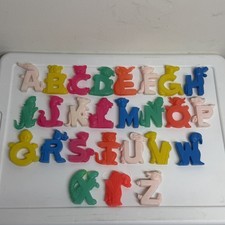 Vintage Set Of 26 Blowmold Plastic Animal Alphabet Letters Complete Colorful