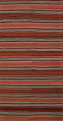 Vibrant Striped Kilim Area Rug 5x11 Perfect for Warm and Cozy Spaces Wool Carpet