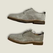 Coach Suede Mens Derby Lace Oxford Brogue Shoes Oat Brown 11 Euro 44.5