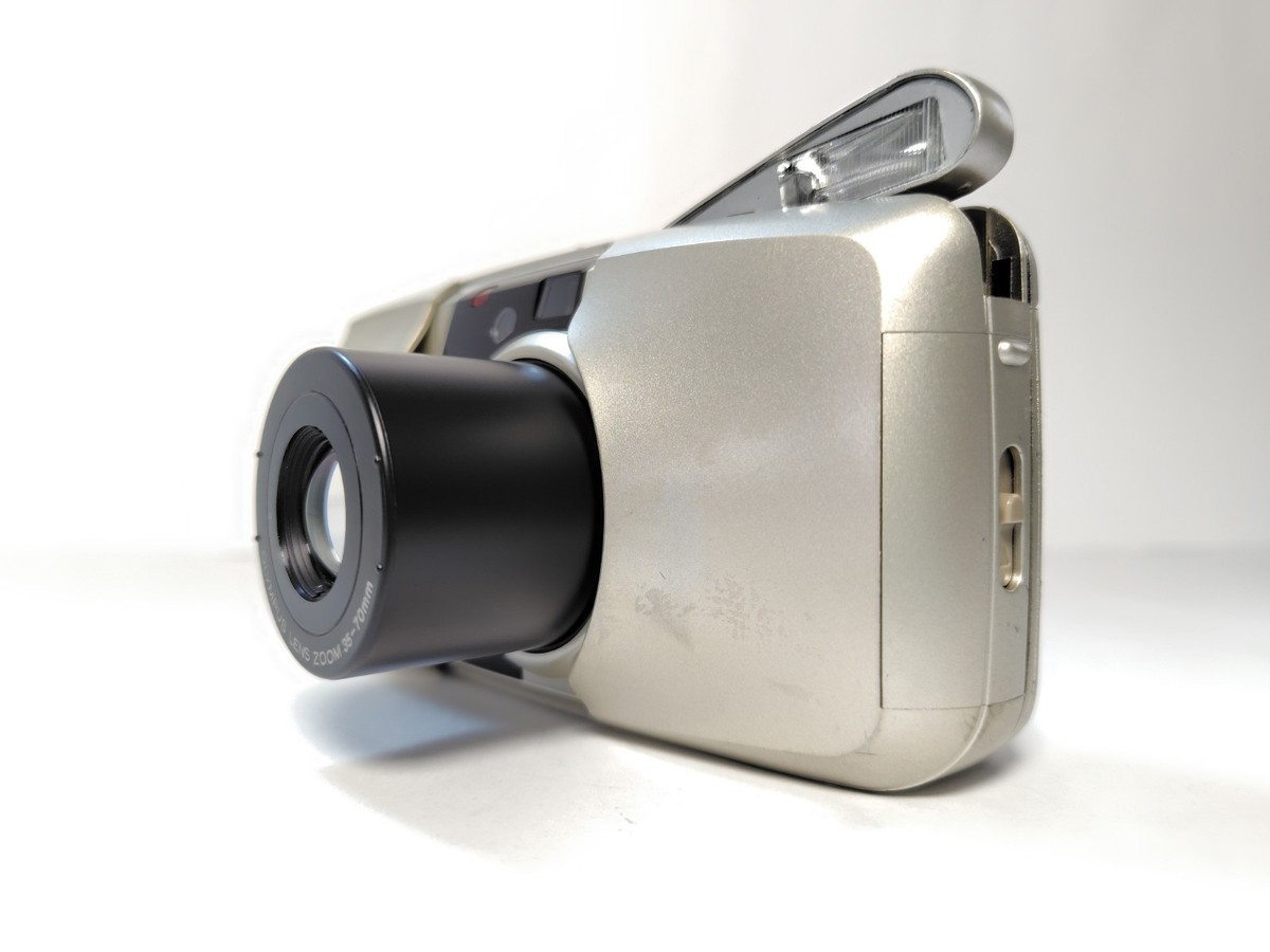 【動作品 】 OLYMPUS μ [mju:] ZOOM70 DELUXE Olympus μ mju Zoom 70 Deluxe Point &Shoot Film Camera Near