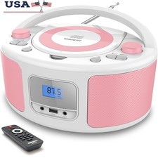 Top-loading CD Player Bluetooth FM Radio Portable Boombox USB AUX EQ Modes