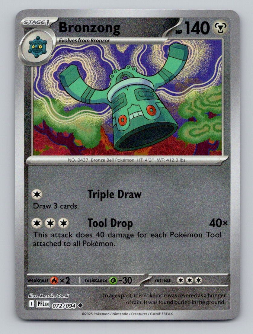 Reverse Holo Bronzong 072/094 Uncommon Phantasmal Flames Pokemon
