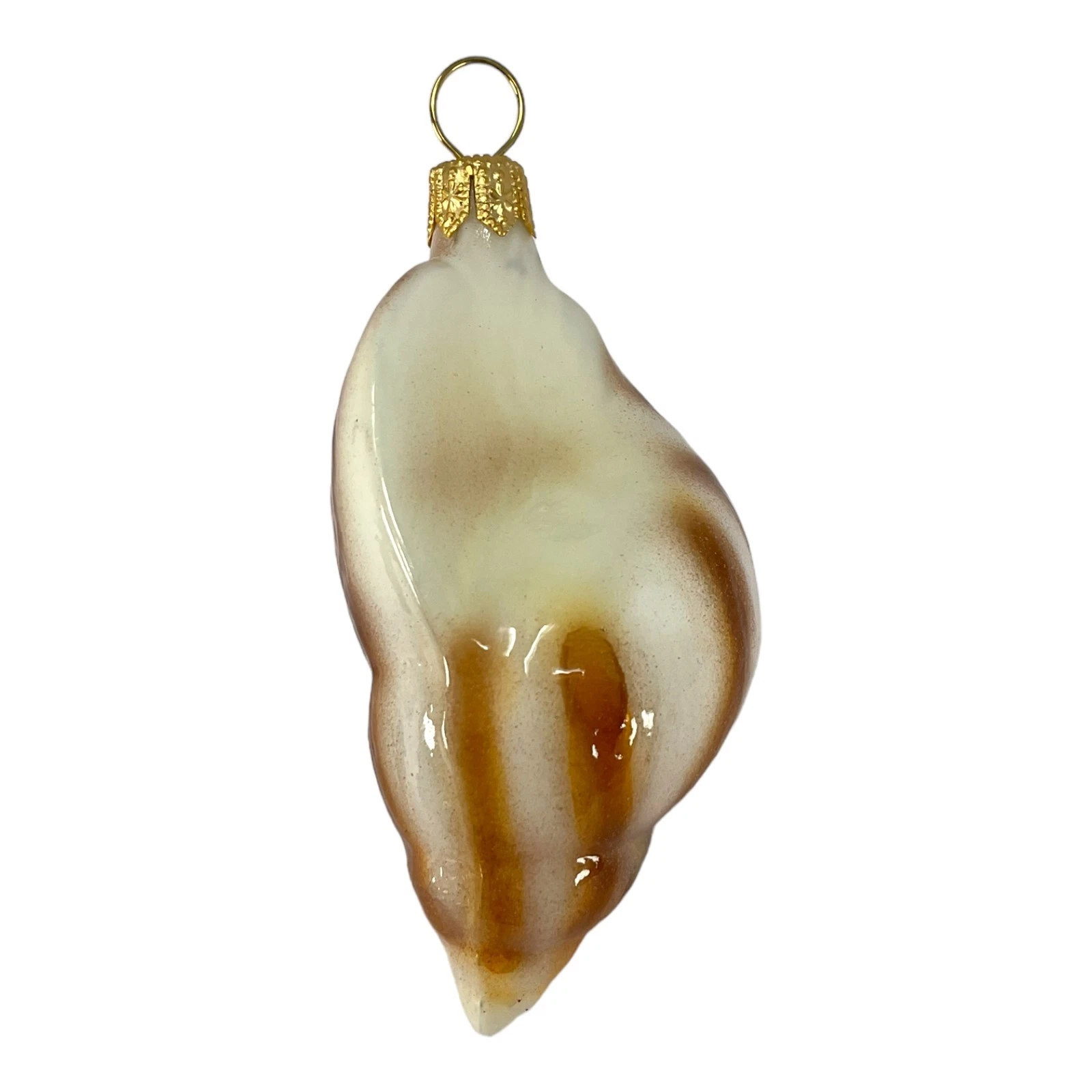 Pinnacle Peak Trading Conch Seashell Glass Christmas Tree Ornament