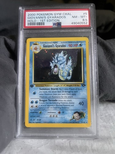 Giovanni's Gyarados (1st Edition) graded PSA 8.5 for sale on eBay