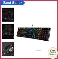 Wired RGB Mechanical Gaming Keyboard 104 Key Aluminum Hot Swappable Tactile