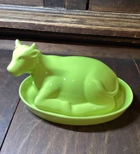 Green Cow Butter Dish