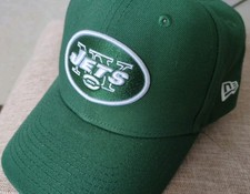New York Jets NFL New Era 9Forty Cap Hat Adj Embroid & 2 Patches Green