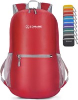 Faltbarer Rucksack 20L Ultraleicht Wasserdicht FüR Damen Herren Rot Wandern