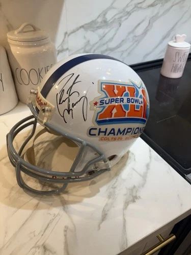 Peyton Manning Indianapolis Colts Super Bowl XLI Helmet Signed