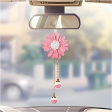 Daisy Flower Hanging Accessories For Car Rear View Mirror Cute Pi Color Pink Daisy Flower Hanging Accessories For Car Rear View Mirror Cute Pi Color Pink