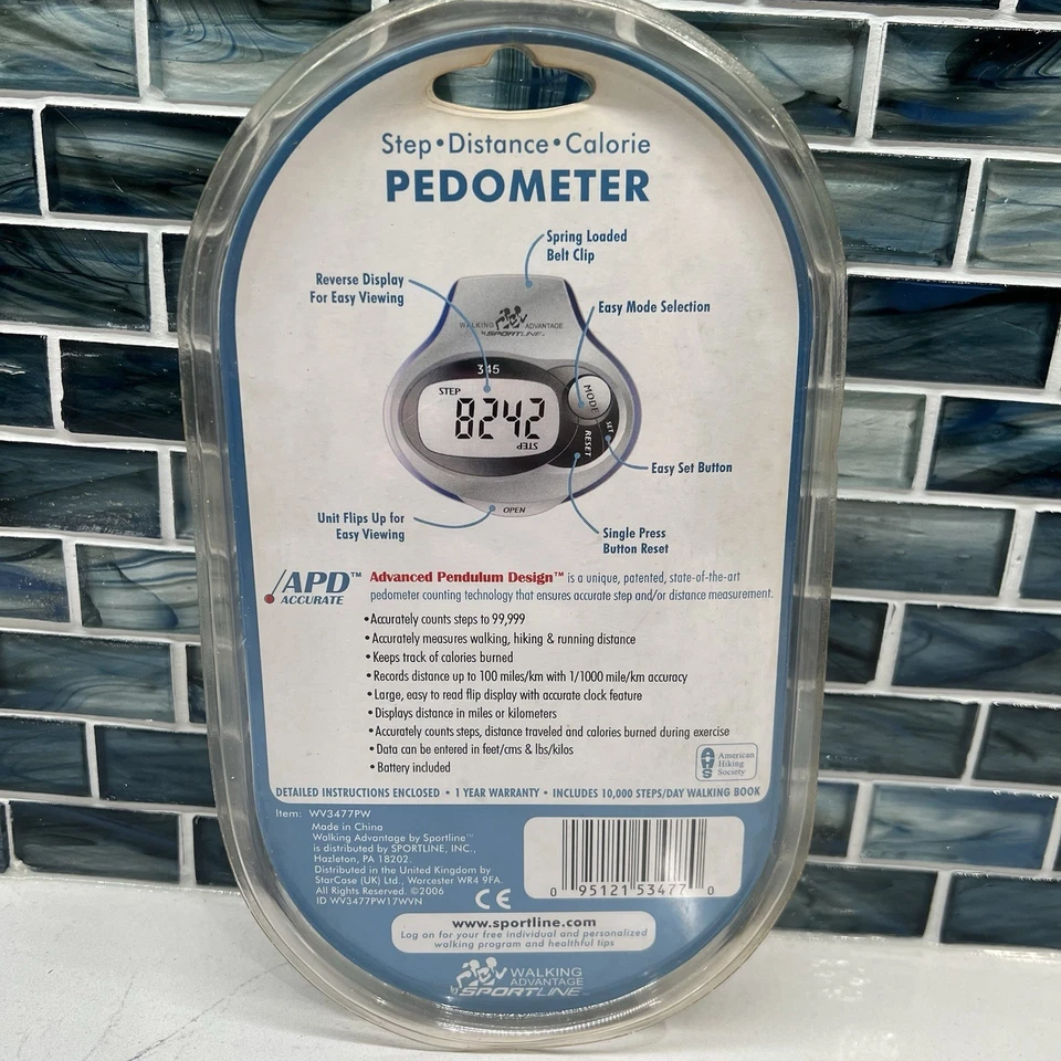 Sportline Calorie, Step, Distance Pedometer #345 Calorie Counter Fitness Walking - Image 2 of 2