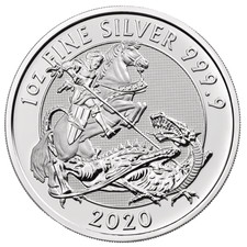 2020 UK Royal Mint £2 The Valiant 1oz 999.9 Silver Bullion Coin