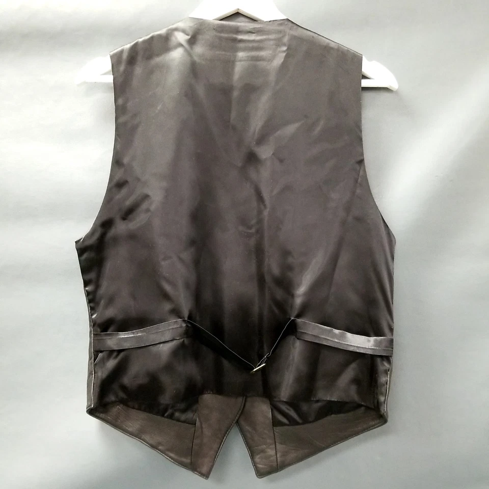 Chaleco de cuero negro de piel de cordero Valerie Stevens Nueva Zelanda para mujer talla S Foto 4 de 4