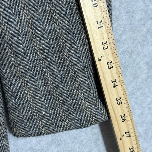 Vintage Harris Tweed Blazer Mens 38 Scottish Wool Herringbone Sport Coat Jacket - Picture 15 of 16