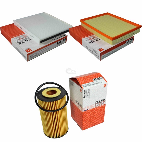 Mahle / Knecht Innenraumfilter LA 74 Luftfilter LX 735 ÖLfilter OX 401D-image