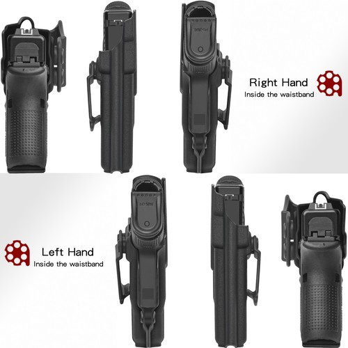 Amberide IWB / OWB KYDEX Holster Fit:Glock 26 Gen3-5 & Glock 27/33 Gen3-4 Pistol - Picture 17 of 96