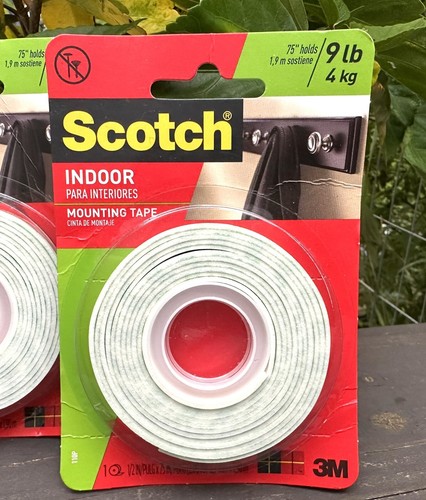 Scotch Indoor Mounting Tape, White, 0.5 in x 75 in (Pack of 2) - Bild 2 von 4