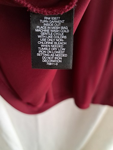 Liz Claiborne Career Petite XL Burgundy Blouse - Picture 4 of 4