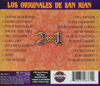 Los Originales de San Juan 2 en 1 Cantina De Mi Barrio / Quiero Quemarme  CD New
