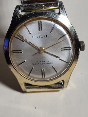 Vintage Belforte Shock Absorber Watch 21 Jewels 5 Micron  display picture 1