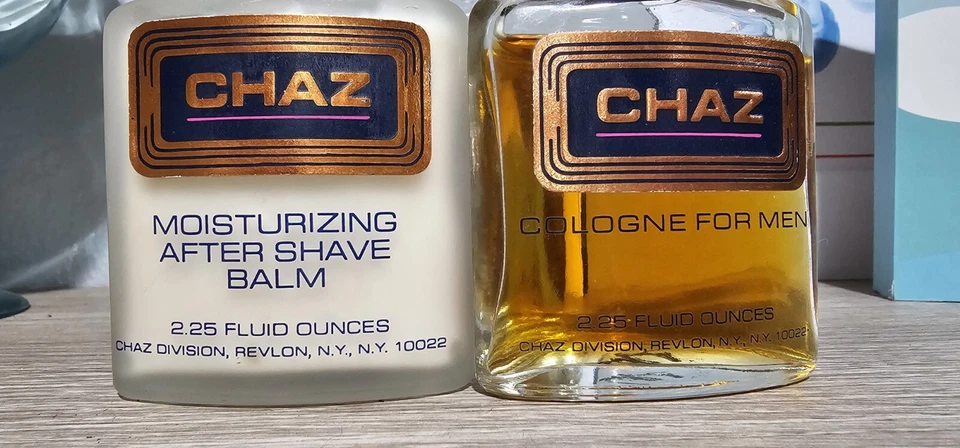Vintage Revlon CHAZ After Shave 2.25 oz Splash Cologne And Moisturizing Balm - Image 3 of 3