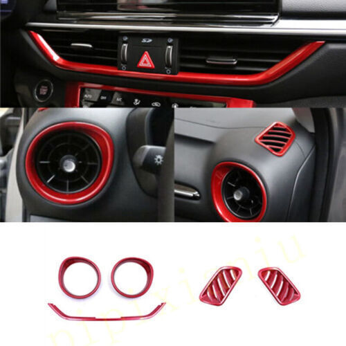 Red Center Console Air Vent Cover Trim Set For Kia Forte K3 (2019-2020) – 3 Pieces