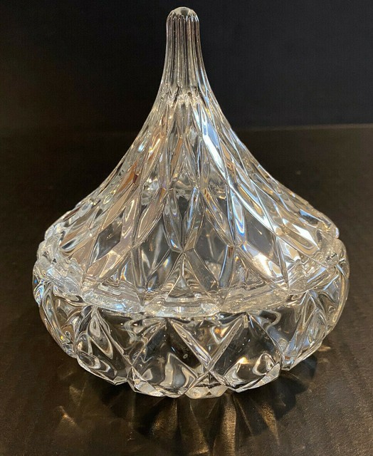 Glass Crystal Hershey Kiss Covered Candy Dish With Lid ShannoN by