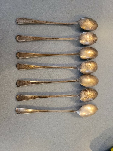 Puritan Silver Company 1933 Caroline Soda Brunnen Löffel 7er Set Silberteller - Bild 7 von 7