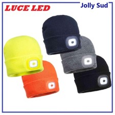 Berretto con Luce Led Ricaricabile Cappello Invernale per Escursionismo Jogging