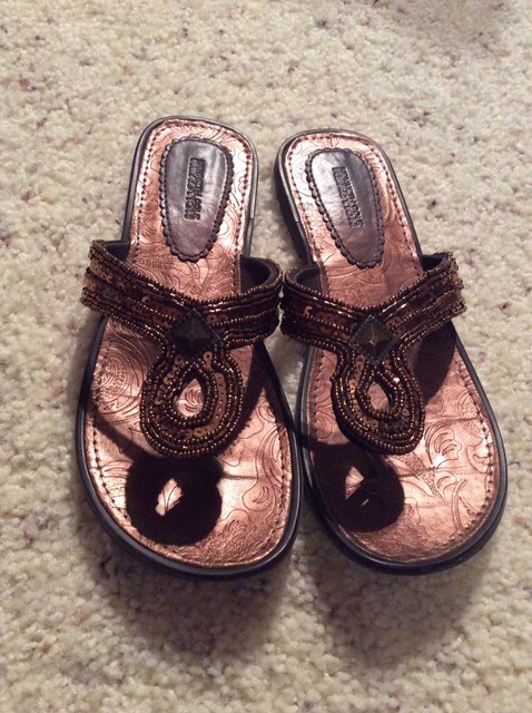 kenneth cole reaction beaded flip flops