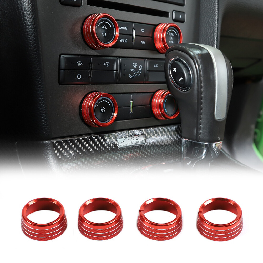 HAILWH Bling Accessories Knob Rings For Jeep Cherokee (2014-2018) - AC, Audio, Light Switch Decor, Blue - View #5