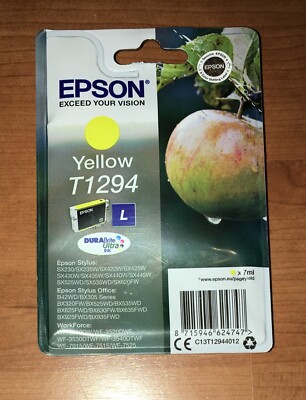 Original EPSON Tintenpatronen Fuchs Yellow Gelb T1294 L Stylus SX 230, MHD 3/22