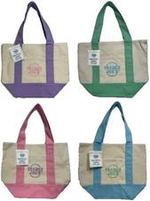 Trader Joe’s Mini Pastel Canvas Tote Bag Set of 4 Colors 2025 Easter NWT