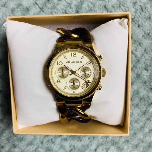 MICHAEL KORS Runway Quartz Gold Dial 
