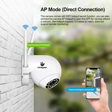 IP WiFi Wireless Outdoor Security Camera  PTZ Full Color Nigth Vision HD1080P