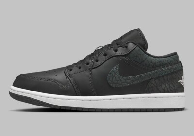 Nike Air Jordan 1 Retro Low SE Black Elephant Off Noir White FB9907-001 Men Size