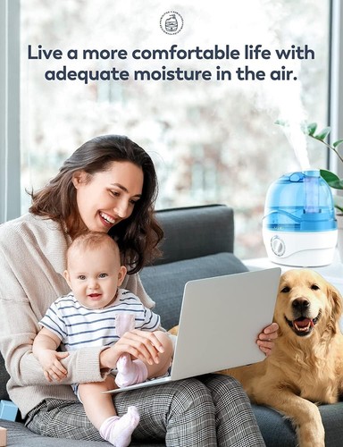 Luftbefeuchter, 2,2L Luftbefeuchter für Schlafzimmer Babyzimmer, Luftbefeuchter 10H Dauer - Bild 5 von 8