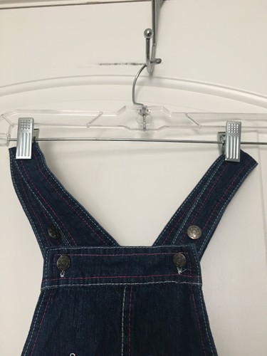 Girls Fish Them Denim Bib Overall Dress Jumpsuit 1pc Size 6x Blue - Picture 3 of 12